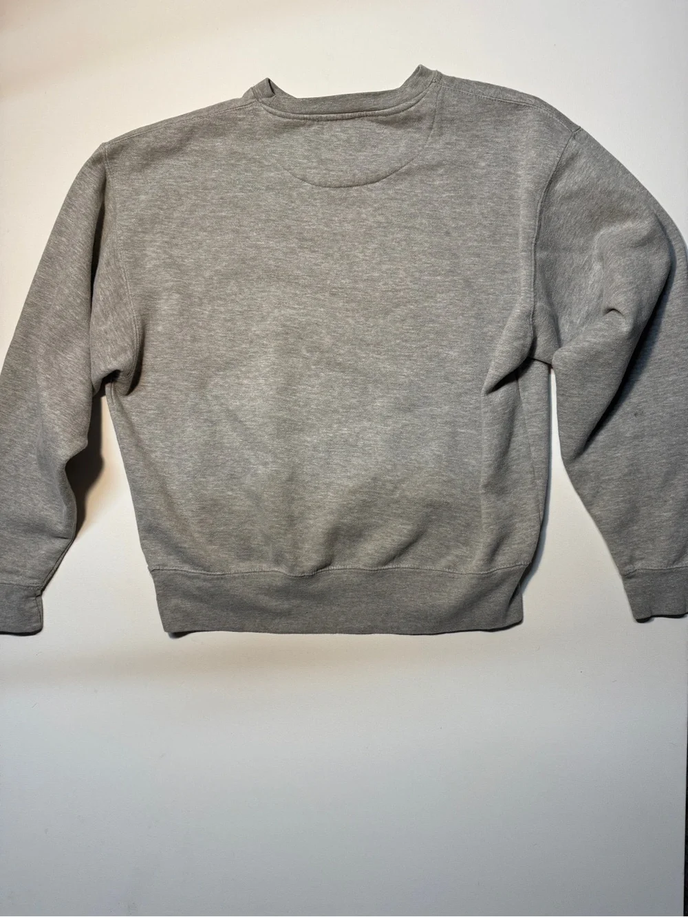 Gray Crewneck Sweatshirt with Gold & Maroon Football Logo‎